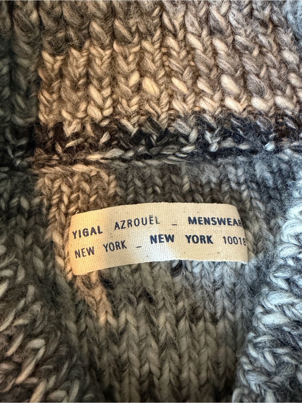 Yigal Azrouel Gray Marled Shawl Collar Cardigan - Picture 4 of 5